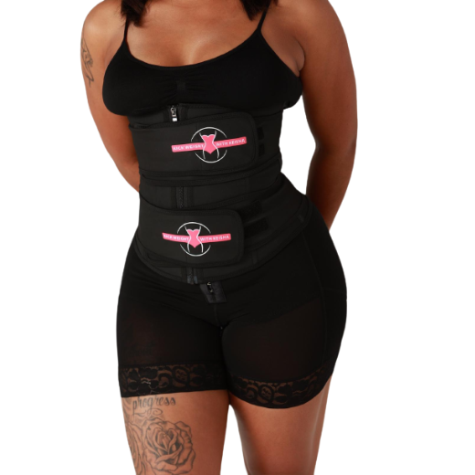 KWWK Fupa Be Gone Double Belt Waist Trainer
