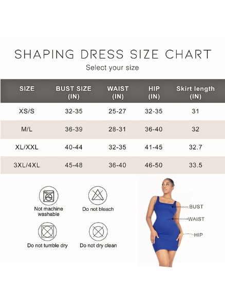 Shaping Dress Size Chart